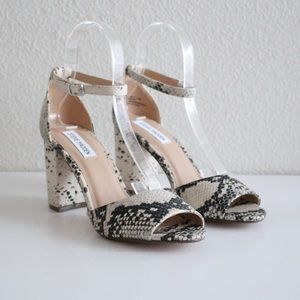 Steve Madden snakeskin chunky heel